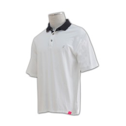 P220 訂造 polo shirt    polo衫批發價   班衫訂製      白色  撞色領黑色 P220 訂造 polo shirt    polo衫批發價   班衫訂製      白色  撞色領黑色